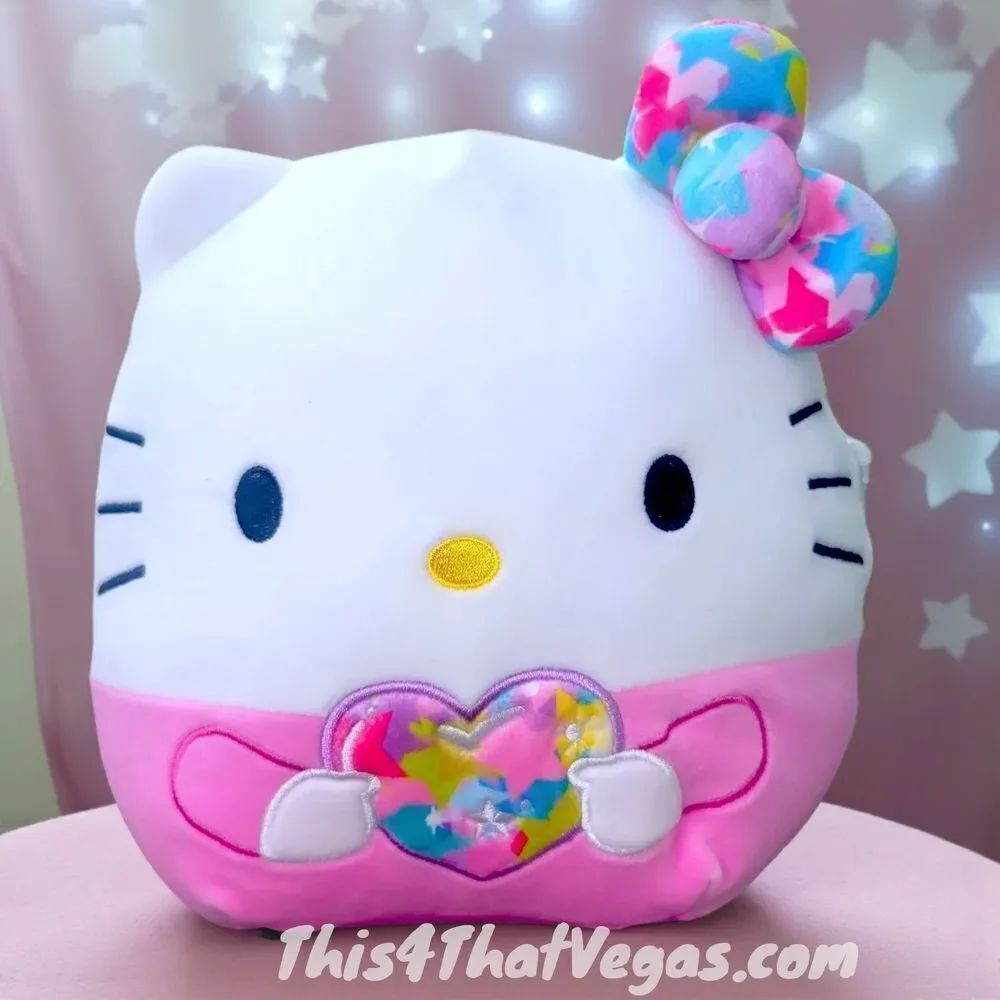 Squishmallows White and Pink Stuffed Animal